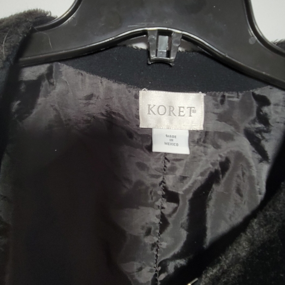 Vintage Koret fuzzy/ faux fur black cardigan - Picture 4 of 5